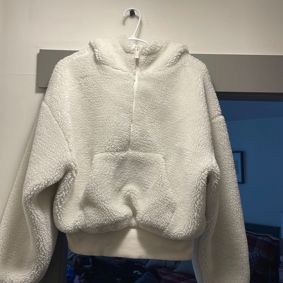 ALO Yoga Jackets & Blazers - Teddy Alo sweater with a hood. Great condition. Looks new.